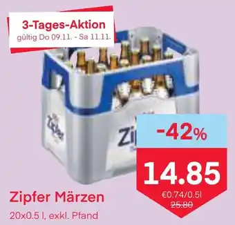 MPreis Zipfer Märzen 20x0.5 I Angebot