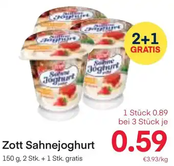 MPreis Zott Sahnejoghurt Angebot