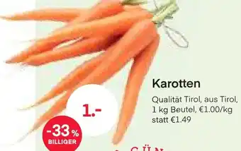 MPreis Karotten Angebot