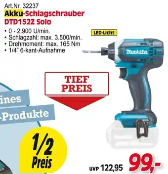 Zgonc Akku-Schlagschrauber DTD152Z Solo Angebot
