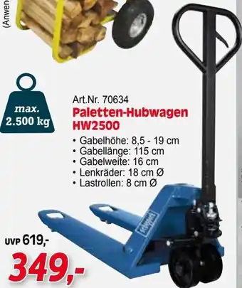 Zgonc Art.Nr. 70634 Paletten-Hubwagen HW2500 Angebot