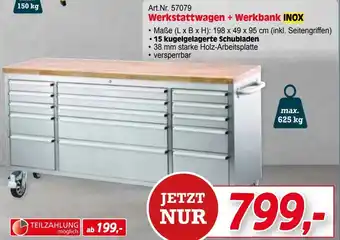 Zgonc Werkstattwagen + Werkbank INOX Angebot