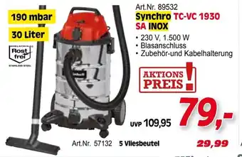 Zgonc Nass- und Trockensauger Art.Nr. 89532 Synchro TC-VC 1930 Angebot
