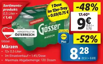 Lidl Gösser Märzen • 12x 0,5 Liter Angebot