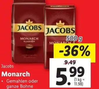 Lidl Jacobs Monarch 500 g Angebot