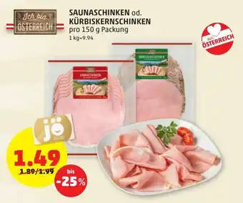 PENNY Saunaschinken Od. Kürbiskernschinken Angebot