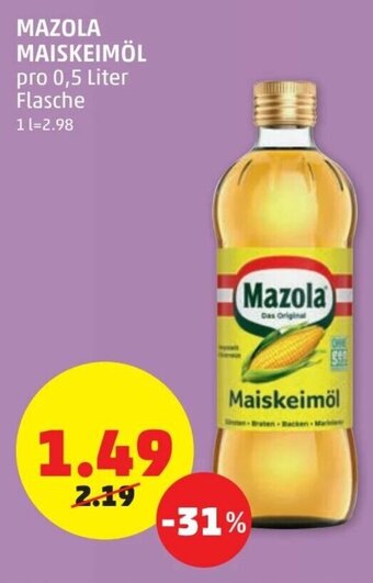 PENNY Mazola Maiskeimöl 0,5 Liter Angebot