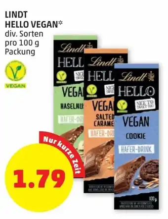 PENNY Lindt Hello Vegan 100g Angebot