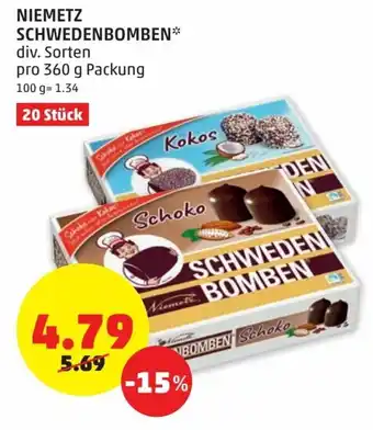 PENNY Niemetz Schwedenbomben 360g Angebot