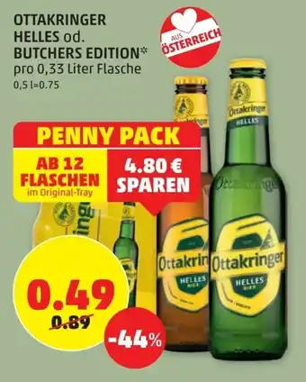 PENNY Ottakringer Helles Od. Butchers Edition Angebot