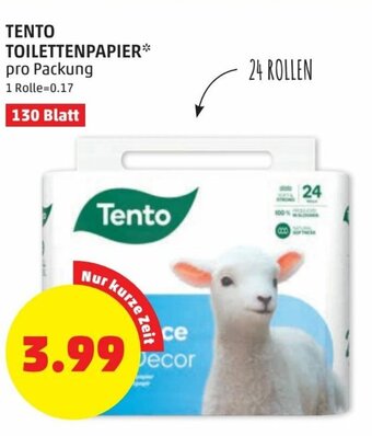 PENNY Tento Toilettenpapier Angebot