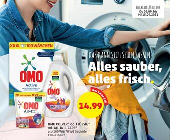 PENNY OMO Pulver Od. Flüssig Od. All-In-1 Caps Angebot