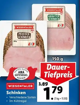 Lidl Schinken 150g Angebot