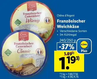 Lidl Französischer Weichkäse 240/250g Angebot