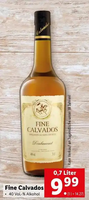 Lidl Fine Calvados 0,7 Liter Angebot