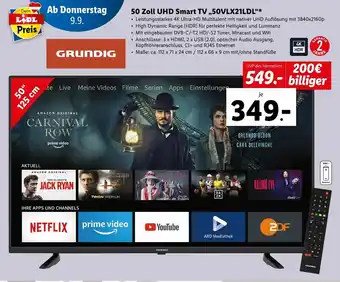 Lidl 50 Zoll UHD Smart Tv 50VLX21LDL Angebot