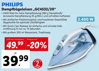 Lidl Dampfbügeleisen GC4532/20 Angebot