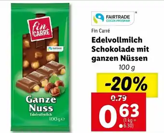 Lidl Edelvollmilch Schokolade Mit Ganzen Nüssen 100g Angebot