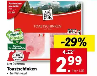 Lidl Toastschinken 500g Angebot