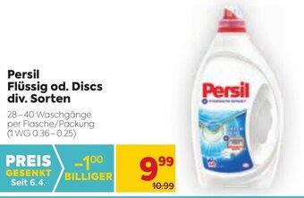 Billa Persil Flüssig Od. Discs Div. Sorten Angebot