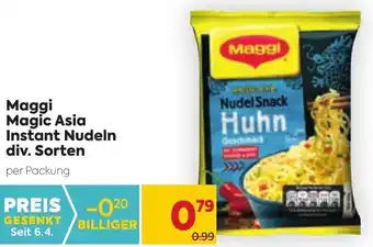 Billa Maggi Magic Asia Instant Nudeln Div. Sorten Angebot