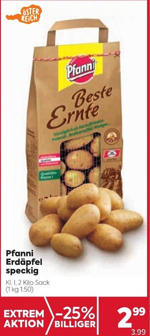 Billa Pfanni Erdäpfel Speckig Angebot