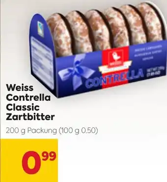 Billa Weiss Contrella Classic Zartbitter 200g Angebot
