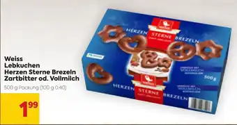 Billa Weiss Lebkuchen Herzen Sterne Brezeln Zartbitter Od. Vollmich 500g Angebot