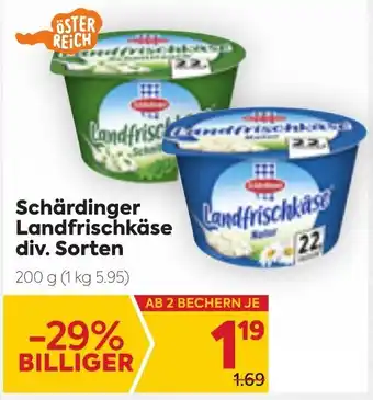 Billa Schärdinger Landfrischkäse Div. Sorten 200g Angebot