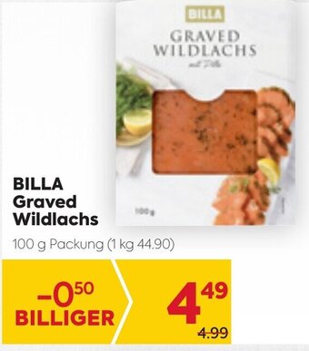 Billa Billa Graved Wildlachs 100g Angebot