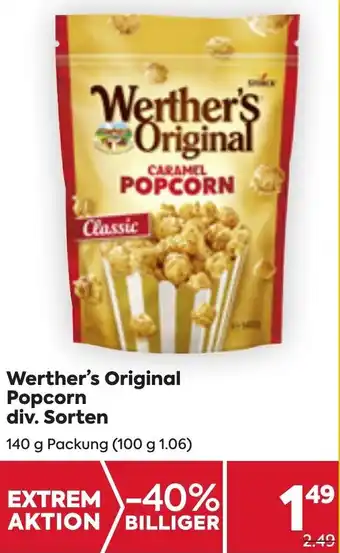 Billa Werther's Original Popcorn Div. Sorten 140g Angebot