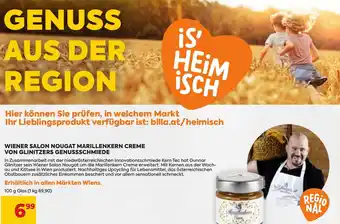 Billa Wiener Salon Nougat Marillenkern Creme Von Glinitzers Genussschmiede 100g Angebot