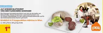 Billa Alt-Wiener Blutwurst Von Der Fleischerei Gissinger Angebot