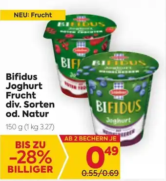 Billa Bifidus Joghurt Frucht Div. Sorten Od. Natur 150g Angebot