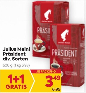 Billa Julius Meinl Präsident Div. Sorten 500g Angebot
