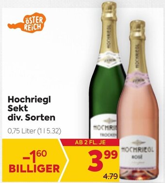 Billa Hochriegl Sekt Div. Sorten Angebot
