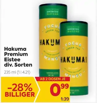Billa Hakuna Premium Eistee Div. Sorten 235 ml Angebot