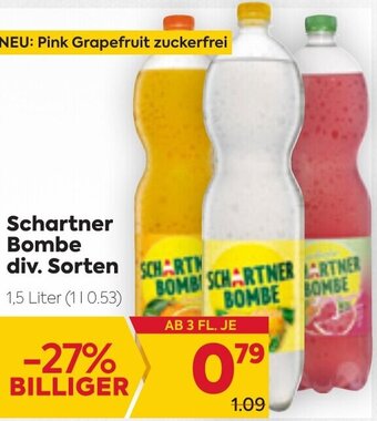 Billa Schartner Bombe Div.Sorten 1,5 Liter Angebot