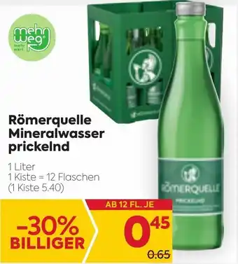Billa Römerquelle Mineralwasser Prickelnd Angebot