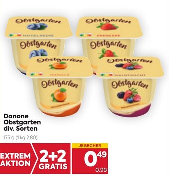 Billa Danone Obstgarten Div. Sorten 175g Angebot