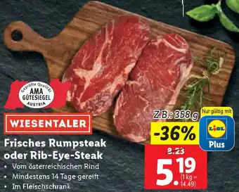 Lidl Frisches Rumpsteak oder Rib-Eye-Steak Angebot