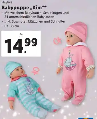 Lidl Playtive Babypuppe ,,Kim Angebot