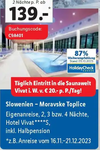 Lidl Slowenien - Moravske Toplice Angebot