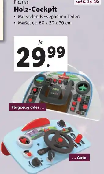 Lidl Playtive Holz-Cockpit Angebot