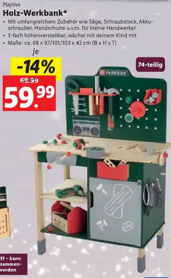 Lidl Playtive Holz-Werkbank Angebot