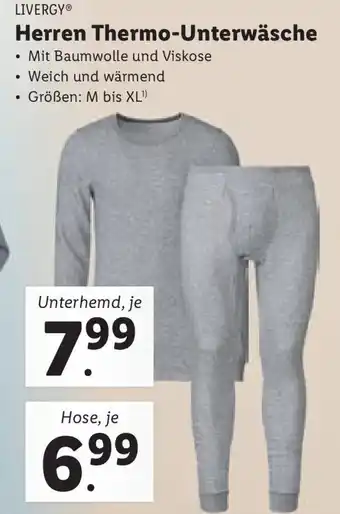 Lidl LIVERGY Herren Thermo-Unterwäsche Hose, je Angebot