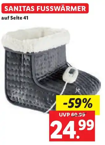 Lidl SANITAS FUSSWÄRMER Angebot
