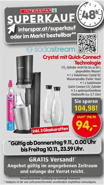 Interspar sodastream Crystal mit Quick-Connect Technologie Angebot