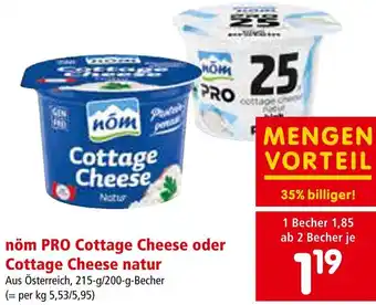 Interspar nöm PRO Cottage Cheese oder Cottage Cheese natur 215 g- 200 g Angebot