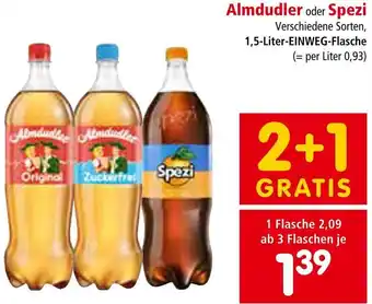 Interspar Almdudler oder Spezi 1,5 Liter Angebot